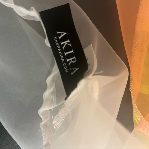 AKIRA Sheer Jacket with Neon Yellow and White - Picture 2 of 2